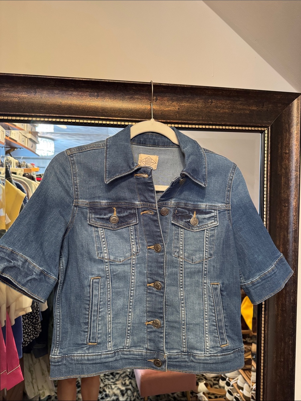 St. John's Bay Blue Short-Sleeve Denim Jacket